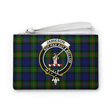 Tartan Vibes Clothing Jamieson Family Crest Tartan Clutch Bag
