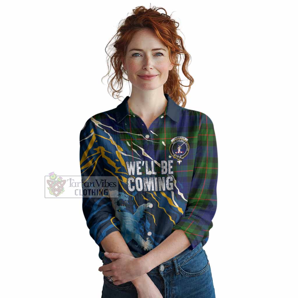 Jamieson Scotland Tartan Women Casual Shirt WC2026 Football - We'll Be Coming