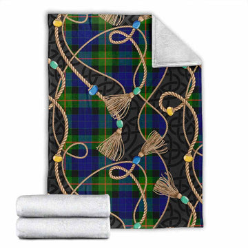 Jamieson Scottish Tartan Twisted Ropes Stylized Blanket X-Large 59 x 79 inches 150 x 200 cm - Tartan Vibes Clothing