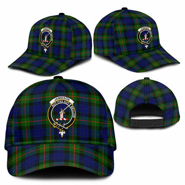 Jamieson Tartan Classic Cap with Family Crest