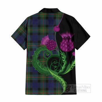 Jamieson Tartan Cotton Hawaiian Shirt Traditional Scottish Thistle