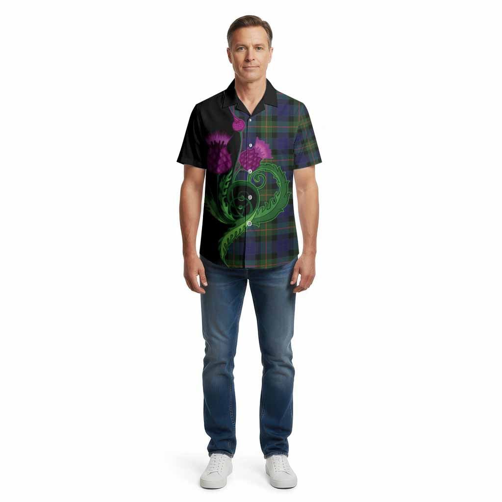 Jamieson Tartan Cotton Hawaiian Shirt Traditional Scottish Thistle