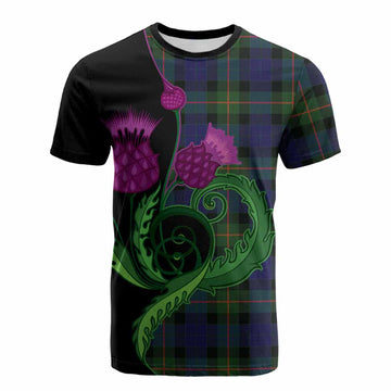 Jamieson Tartan Cotton T-shirt Traditional Scottish Thistle