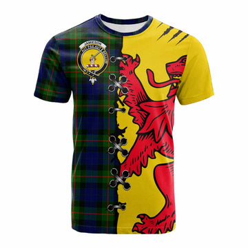 Jamieson Tartan Family Crest Cotton T-shirt Lion Rampant Honor