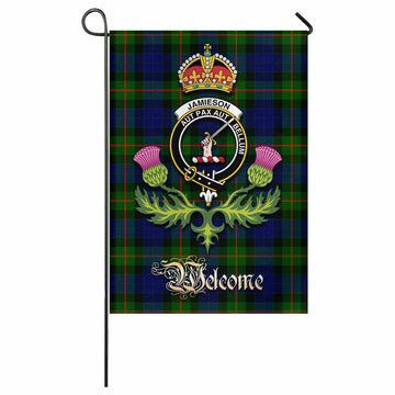 Jamieson Tartan Family Crest Garden Flag Royal Thistle Welcome Style - Tartan Vibes Clothing
