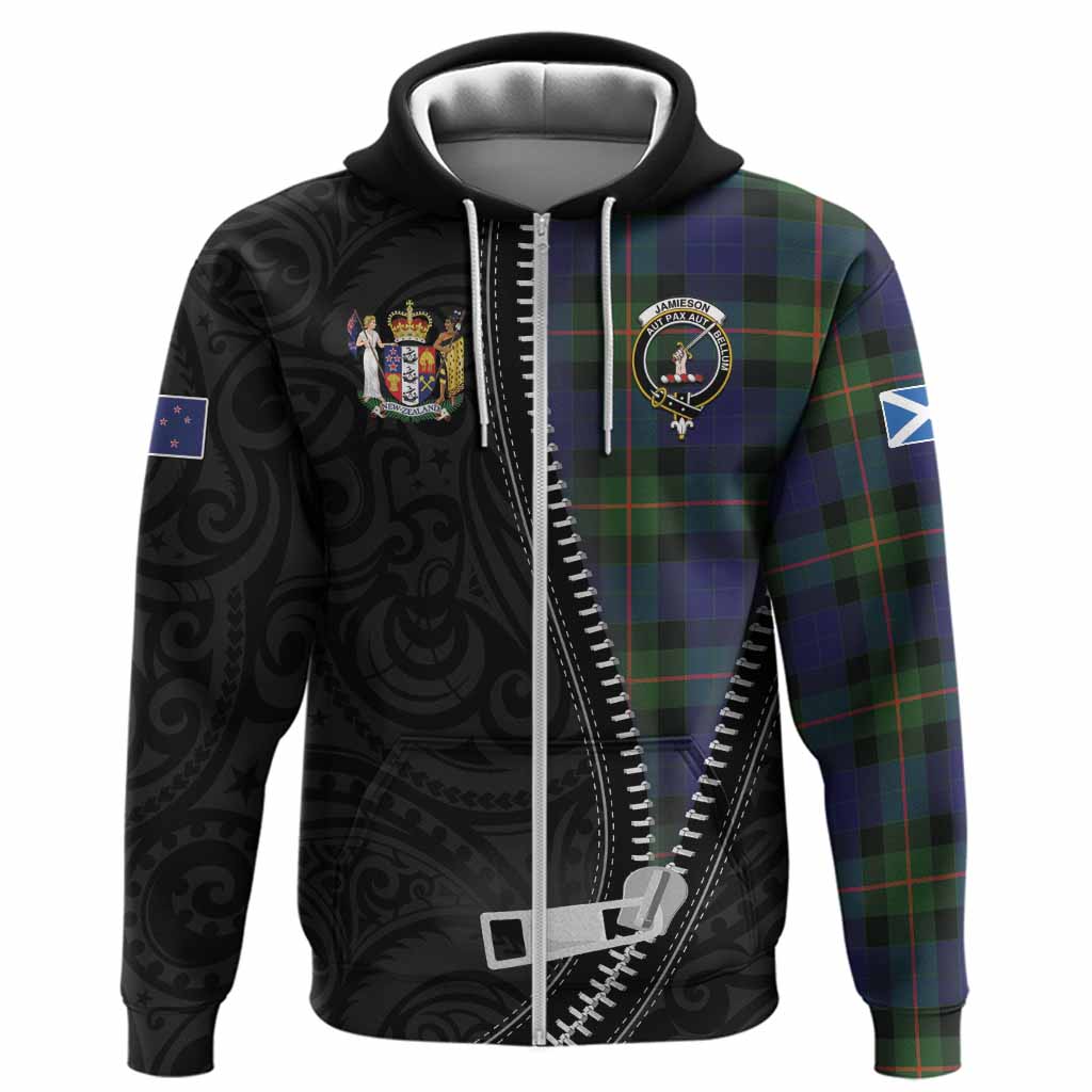 Jamieson Tartan Hoodie New Zealand Pattern Unique Zipper Stylized