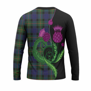 Jamieson Tartan Long Sleeve T-Shirt Traditional Scottish Thistle