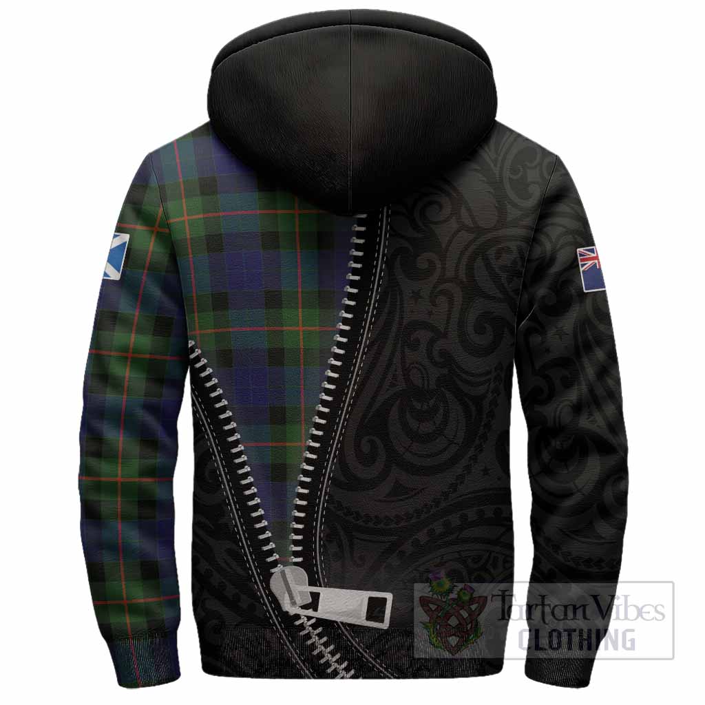 Jamieson Tartan Sherpa Hoodie New Zealand Pattern Unique Zipper Stylized