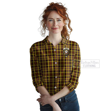 Jardine Tartan Women's Casual Shirt with Family Crest Celtic Skull Style Female - Tartan Vibes Clothing