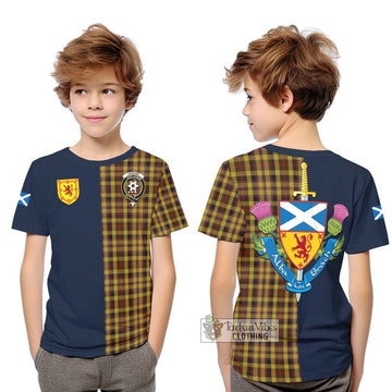 Jardine Tartan Kid T-Shirt Alba with Scottish Lion Royal Arm Half Style Youth XL Size14 - Tartan Vibes Clothing