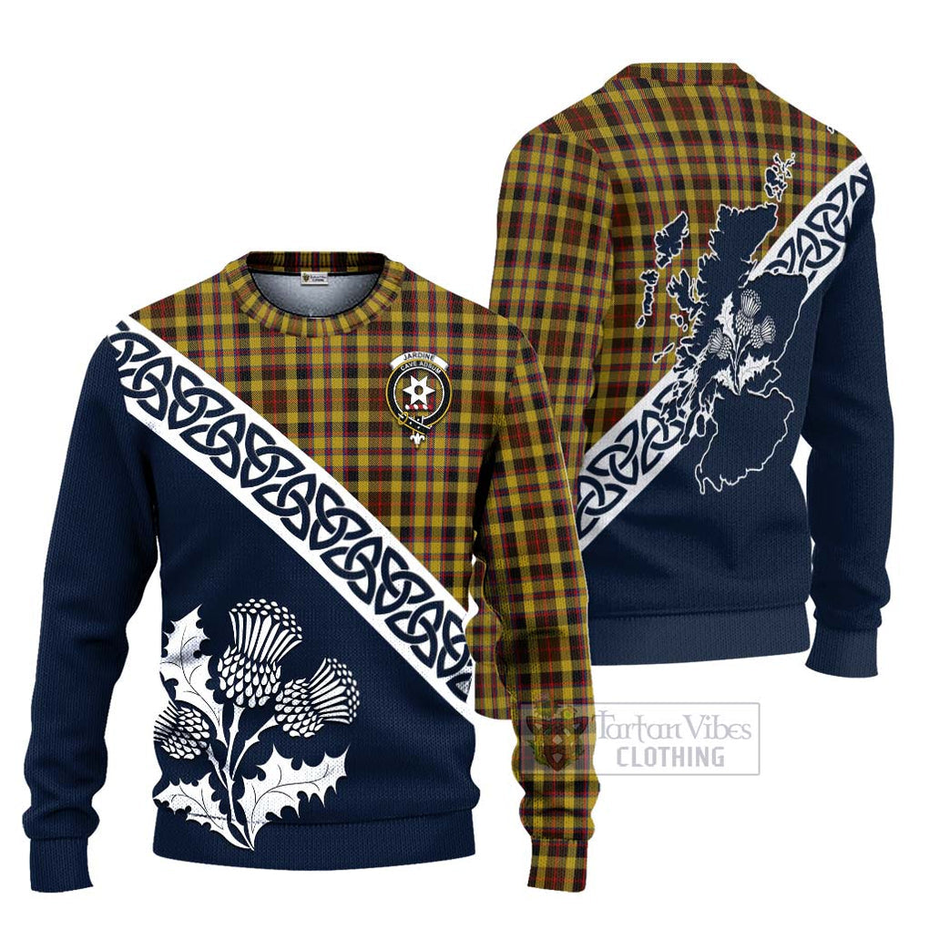 Jardine Tartan Ugly Sweater Featuring Thistle and Scotland Map Unisex - Tartan Vibes Clothing