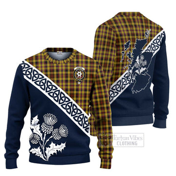 Jardine Tartan Ugly Sweater Featuring Thistle and Scotland Map Unisex - Tartan Vibes Clothing