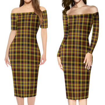 Jardine Tartan Off Shoulder Lady Dress Women's Dress - Tartan Vibes Clothing