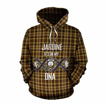 Jardine Tartan Cotton Hoodie with Family Crest DNA In Me Style Pullover Hoodie XS - Tartan Vibes Clothing