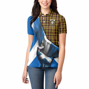 Jardine Tartan Women's Polo Shirt with Family Crest Scotland Patriotic Style Women - Tartan Vibes Clothing