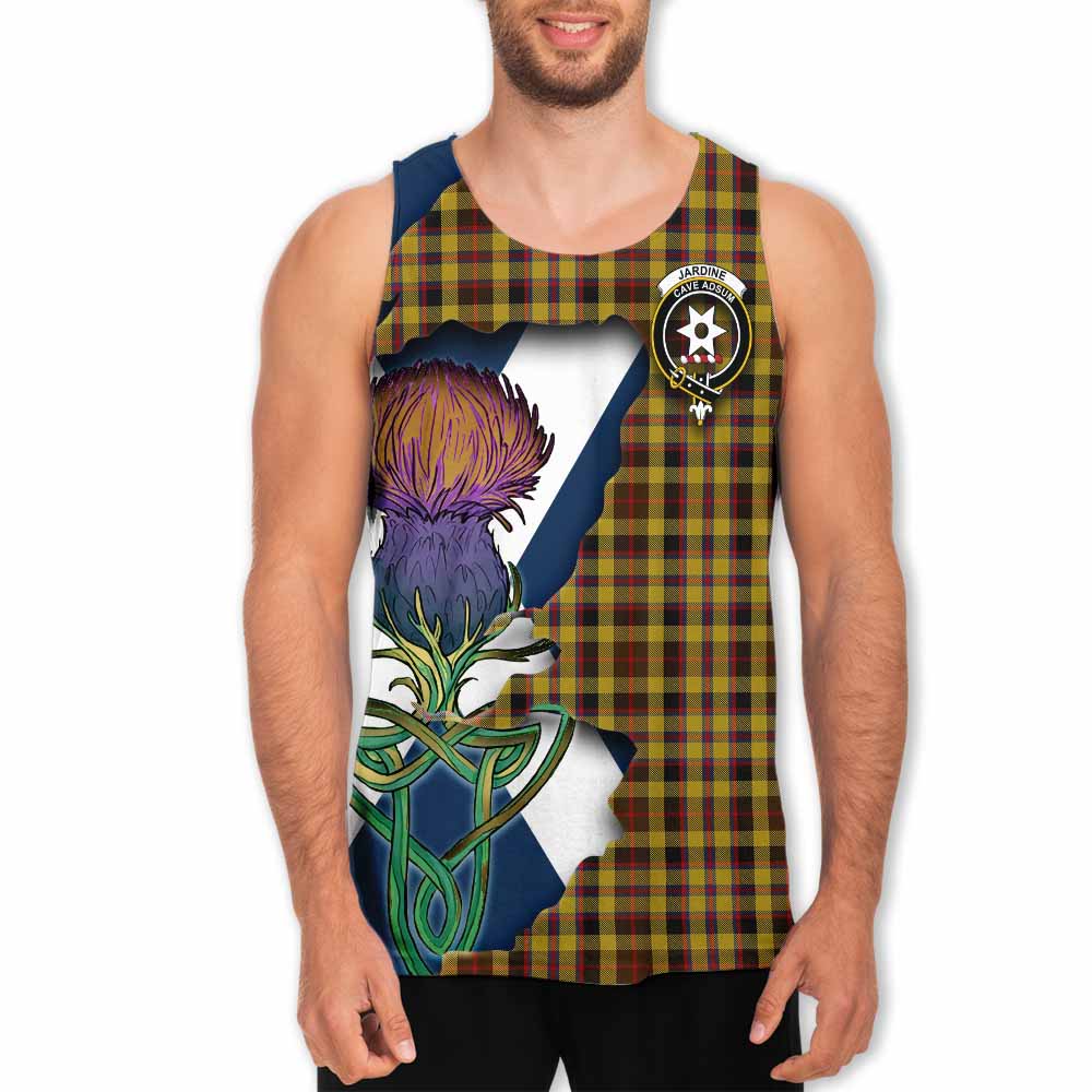 Jardine Tartan Family Crest Men's Tank Top Scottish Thistle Celtic Inspired Men - Tartan Vibes Clothing