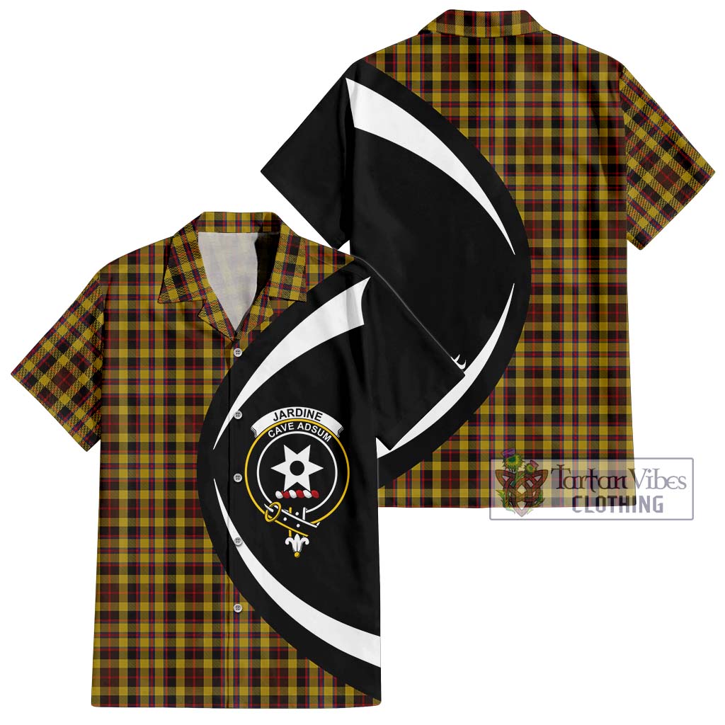 Jardine Tartan Hawaiian Shirt with Family Crest Circle Style Kid - Tartan Vibes Clothing