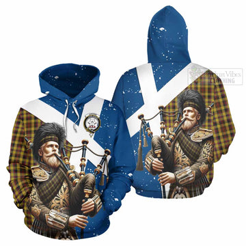 Jardine Tartan Hoodie with Family Crest Scottish Bagpiper Vibes Zip Hoodie - Tartan Vibes Clothing