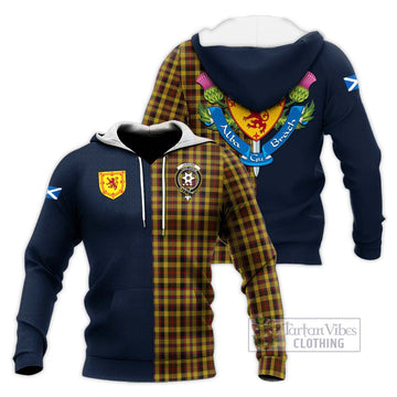 Jardine Tartan Knitted Hoodie Alba with Scottish Lion Royal Arm Half Style Unisex Knitted Pullover Hoodie - Tartan Vibes Clothing