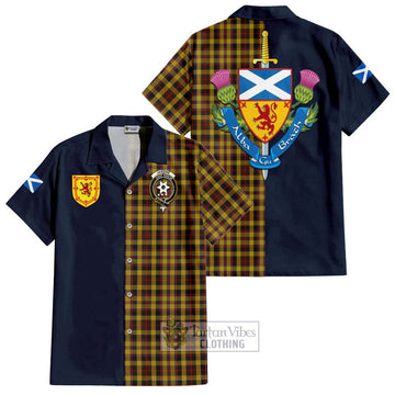 Jardine Tartan Hawaiian Shirt Alba with Scottish Lion Royal Arm Half Style Kid - Tartan Vibes Clothing