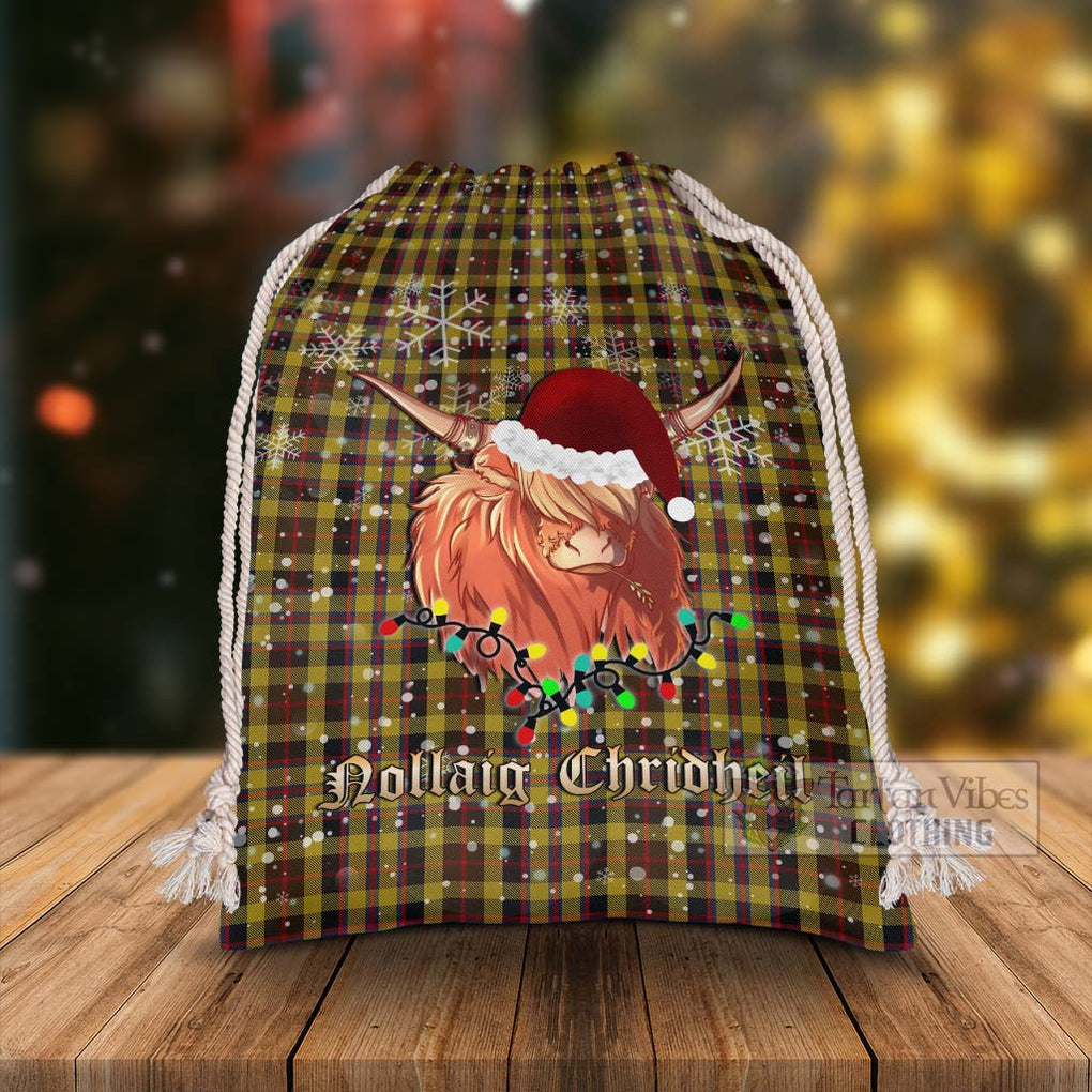 Jardine Tartan Christmas Santa's Bag with Twinkle Highland Cattle - Tartan Vibes Clothing