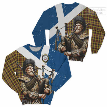 Jardine Tartan Sweatshirt with Family Crest Scottish Bagpiper Vibes Unisex - Tartan Vibes Clothing