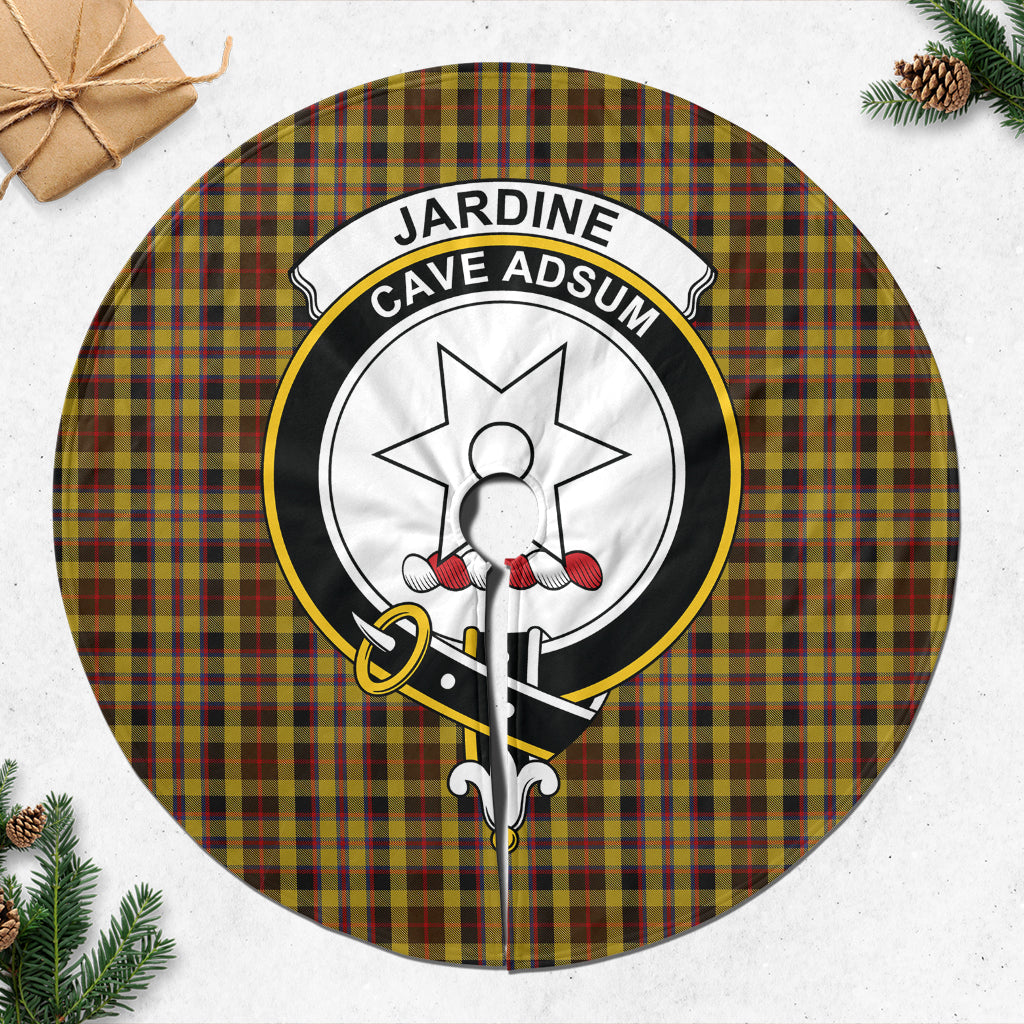 Jardine Tartan Christmas Tree Skirt with Family Crest 47*47 inch - Tartan Vibes Clothing