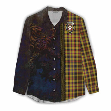 Jardine Tartan Family Crest Women's Casual Shirt Alba Gu Brath Be Brave Lion Ancient Style