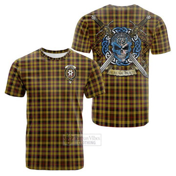 Jardine Tartan Cotton T-shirt with Family Crest Celtic Skull Style Kid's Shirt - Tartan Vibes Clothing