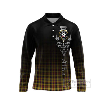 Jardine Tartan Long Sleeve Polo Shirt Featuring Alba Gu Brath Family Crest Celtic Inspired Unisex - Tartan Vibes Clothing