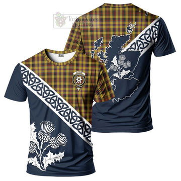 Jardine Tartan T-Shirt Featuring Thistle and Scotland Map Kid's Shirt - Tartanvibesclothing Store