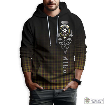 Jardine Tartan Hoodie Featuring Alba Gu Brath Family Crest Celtic Inspired Zip Hoodie - Tartan Vibes Clothing