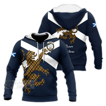 Jardine Tartan Lion Rampant Knitted Hoodie Proudly Display Your Heritage with Alba Gu Brath and Clan Name Unisex Knitted Pullover Hoodie - Tartan Vibes Clothing
