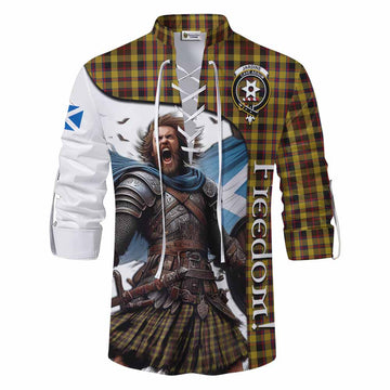 Tartan Vibes Clothing Jardine Crest Tartan Ghillie Kilt Shirt Inspired by the Freedom of Scottish Warrior