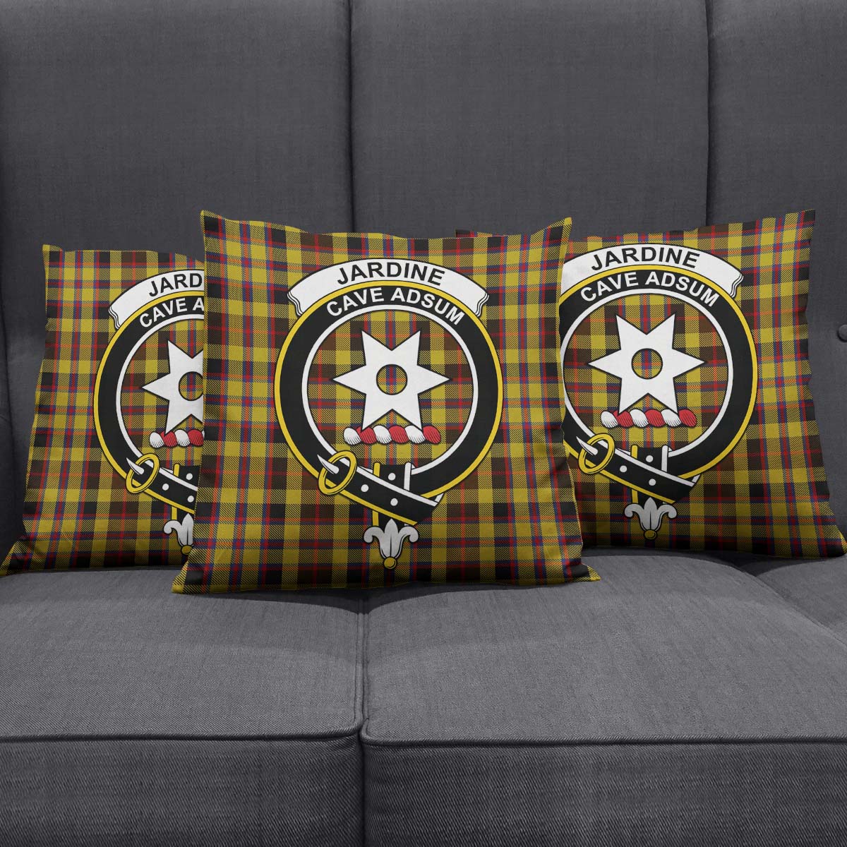 Jardine Tartan Pillow Cover with Family Crest Rectangle Pillow Cover 51*91cm - Tartan Vibes Clothing