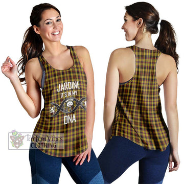 Jardine Tartan Women's Racerback Tanks with Family Crest DNA In Me Style 4XL - Tartan Vibes Clothing