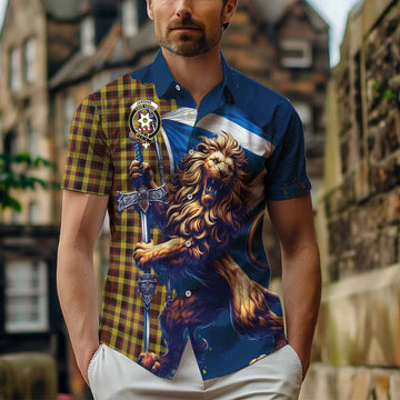 Jardine Tartan Family Crest Hawaiian Shirt with Scottish Majestic Lion Kid - Tartan Vibes Clothing