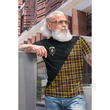 Jardine Tartan Cotton T-shirt with Family Crest and Military Logo Style Men's Shirt - Tartan Vibes Clothing