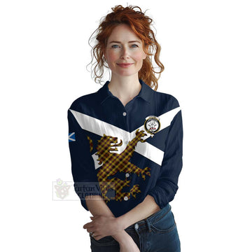 Jardine Tartan Lion Rampant Women's Casual Shirt Proudly Display Your Heritage with Alba Gu Brath and Clan Name Female - Tartan Vibes Clothing