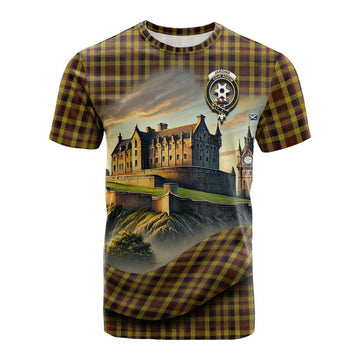 Jardine Tartan Family Crest Cotton T-shirt with Scottish Ancient Castle Style Kid's Shirt - Tartan Vibes Clothing