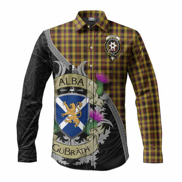 Jardine Tartan Family Crest Long Sleeve Button Shirt Lion Rampant Royal Thistle Shield Celtic Inspired Men's Shirt S - Tartan Vibes Clothing