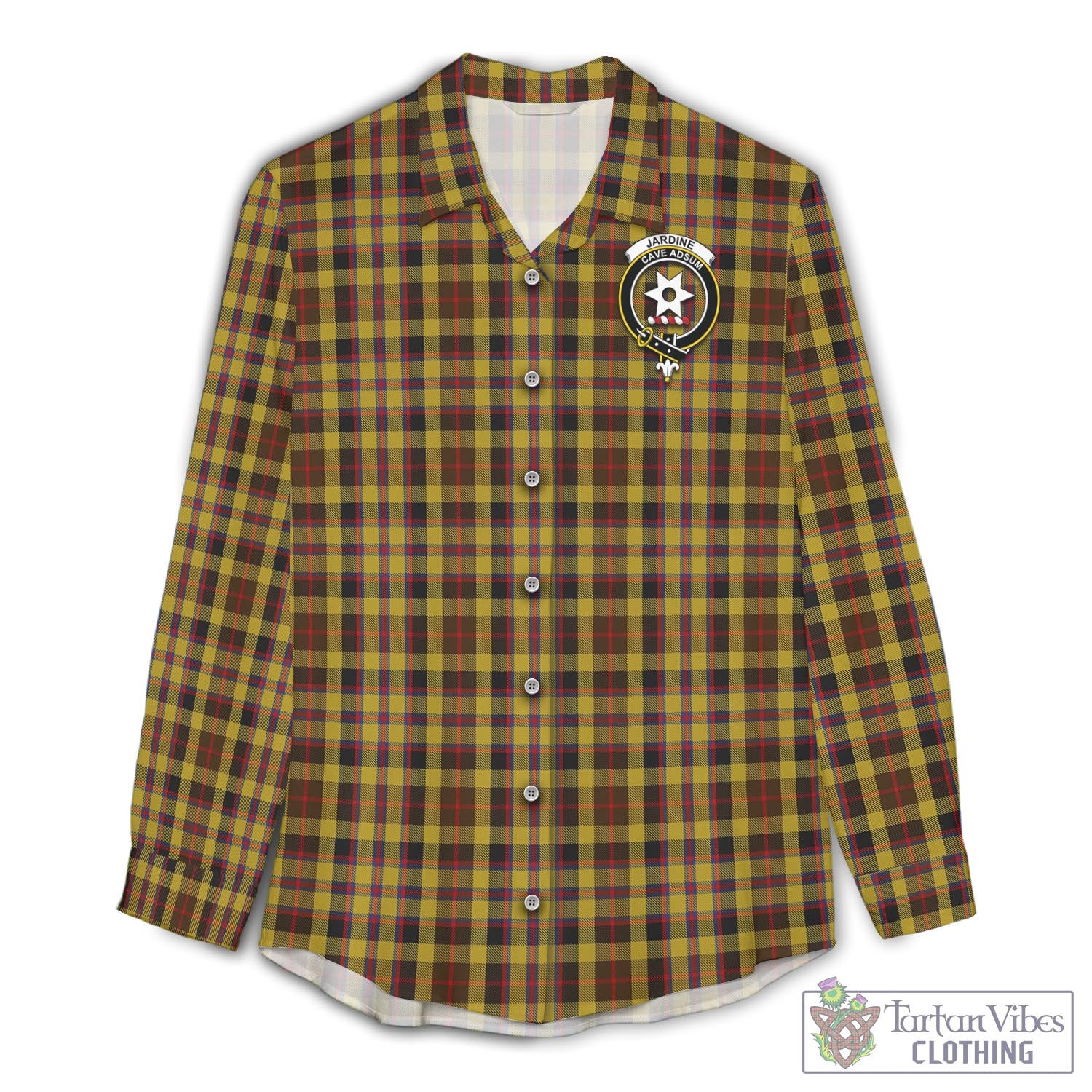 Jardine Tartan Women's Casual Shirt with Family Crest Female - Tartan Vibes Clothing