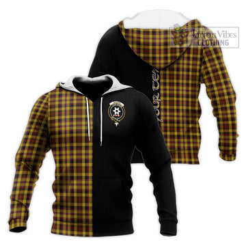 Jardine Tartan Knitted Hoodie with Family Crest and Half Of Me Style Unisex Knitted Pullover Hoodie - Tartan Vibes Clothing