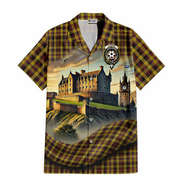 Jardine Tartan Family Crest Hawaiian Shirt with Scottish Ancient Castle Style Kid - Tartan Vibes Clothing