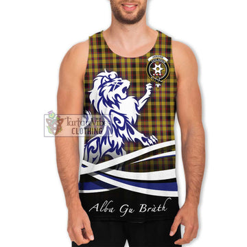 Jardine Tartan Men's Tank Top with Alba Gu Brath Regal Lion Emblem Men - Tartan Vibes Clothing