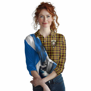 Jardine Tartan Women's Casual Shirt with Family Crest Scotland Patriotic Style Female - Tartan Vibes Clothing