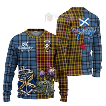 Jardine Tartan Knitted Sweater Happy St. Andrew's Day Half Tartan Style Unisex - Tartan Vibes Clothing