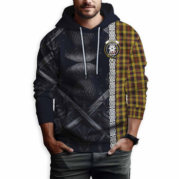 Jardine Tartan Hoodie with Family Crest Cross Sword Thistle Celtic Vibes Pullover Hoodie - Tartan Vibes Clothing