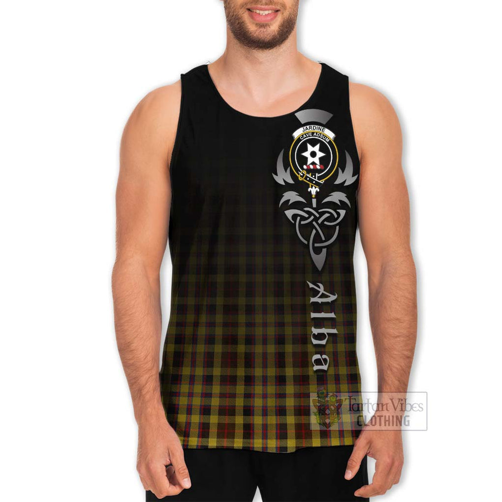 Jardine Tartan Men's Tank Top Featuring Alba Gu Brath Family Crest Celtic Inspired Men - Tartan Vibes Clothing