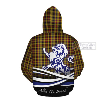 Jardine Tartan Cotton Hoodie with Alba Gu Brath Regal Lion Emblem Pullover Hoodie - Tartan Vibes Clothing